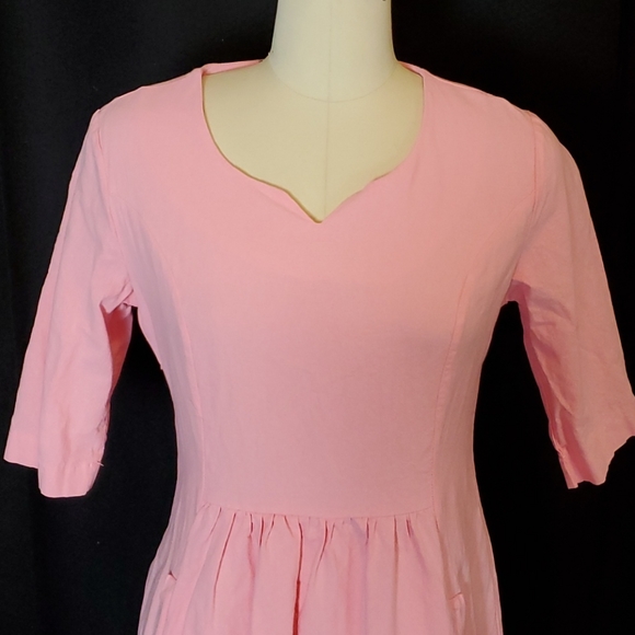 Miss Look pink summer dress, M, retro look - Picture 2 of 7